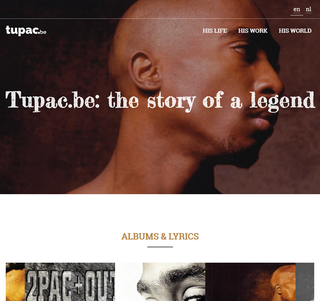 Screenshot Tupac.be