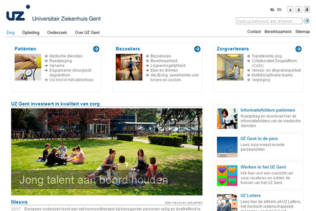 Screenshot UZ Gent